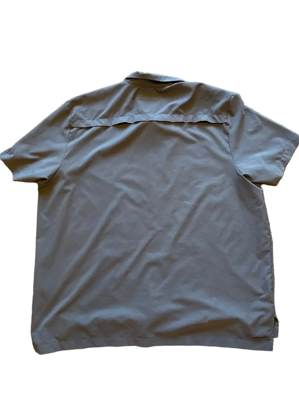 Adidas Men’s 2XL Gray Performance Button Up Golf Shirt Short Sle